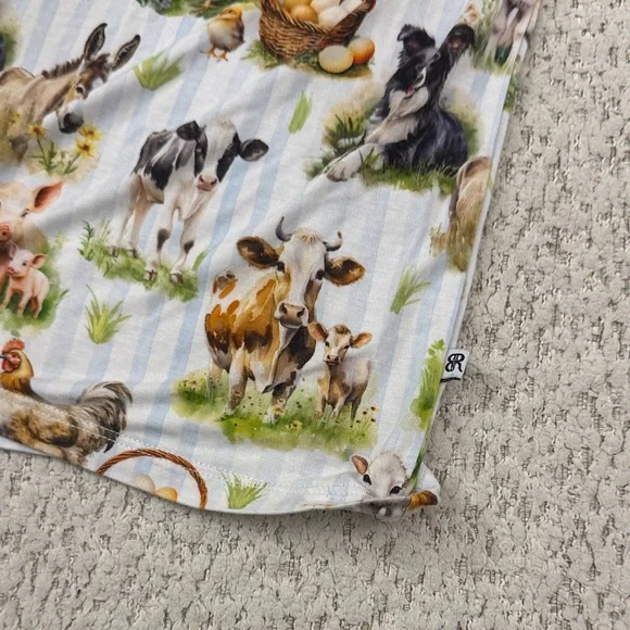 Bamboo Farm Animal Print Kids Pajama Set - Picture 4 of 4